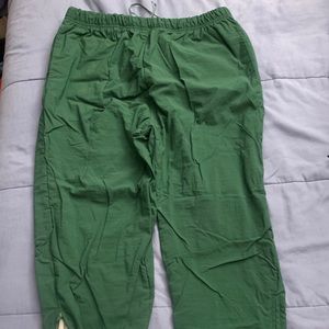 Warmup/windbreaker pants- forest green